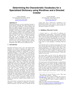 Determining the Characteristic Vocabulary for a Specialized