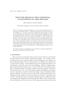 tests for breaks in the conditional co