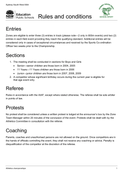 Rules and conditions