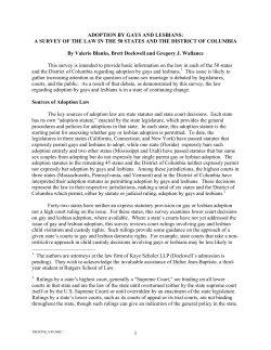 adoption by gays and lesbians: a survey of the law in the 50