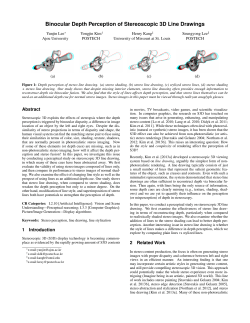 Binocular Depth Perception of Stereoscopic 3D Line