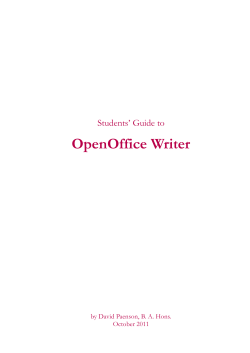 OpenOffice Writer - The Document Foundation Wiki