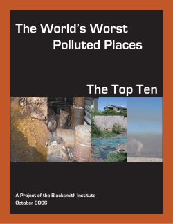 The World`s Worst Polluted Places The Top Ten
