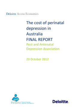The cost of perinatal depression in Australia FINAL