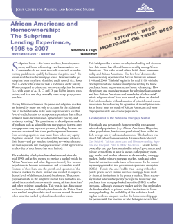 African Americans and Homeownership