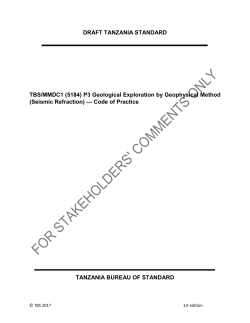 Seismic Refraction - Tanzania Bureau of Standards