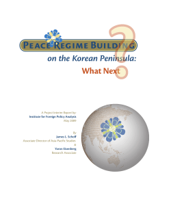 Peace Regime Building on the Korean Peninsula