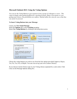 Microsoft Outlook 2013: Using the Voting Options