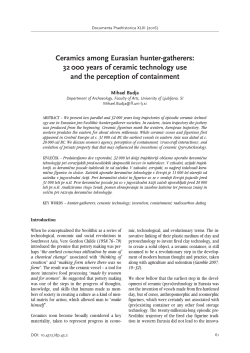 Ceramics among Eurasian hunter-gatherers> 32 000 years of