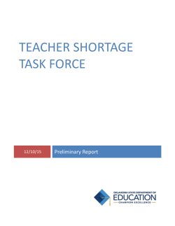 Teacher Shortage Task Force