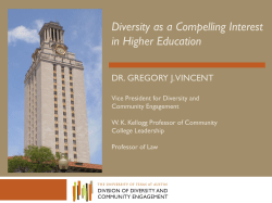 Diversity as a Compelling Interest in Higher Education