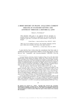 a brief history of frand: analyzing current debates in