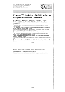Extreme 13C depletion of CCl2F2 in firn air samples from NEEM