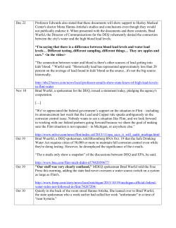 - Flint Water Study Updates
