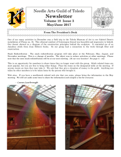 Newsletter - Needle Arts Guild of Toledo