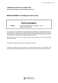 9708 ECONOMICS www.maxpapers.com