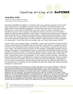 Teaching Writing with EmPOWER