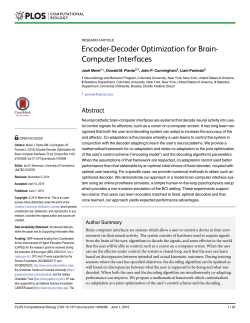 (2015) Encoder-decoder optimization for brain