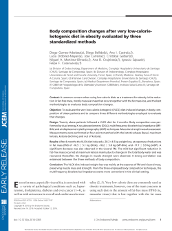 Body composition changes after very low-calorie