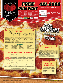 GREAT PizzA - Adriatico`s