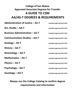 College Of San Mateo Approved Associate Degrees For Transfer