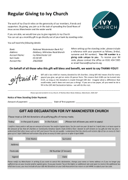 the standing order form