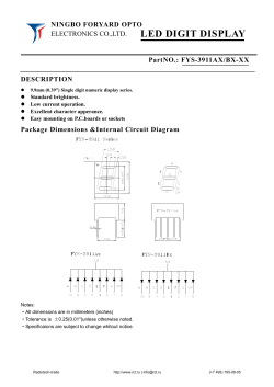 LED DIGIT DISPLAY PartNO.: FYS-3911AX/BX-XX
