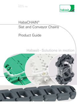 HabaCHAIN&reg; Slat and Conveyor Chains Product Guide Habasit