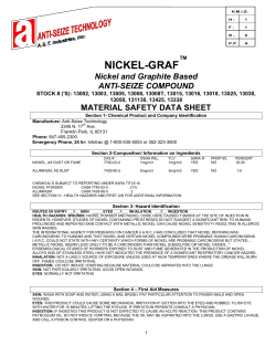 NICKEL-GRAF&trade; Nickel and Graphite Based ANTI-SEIZE