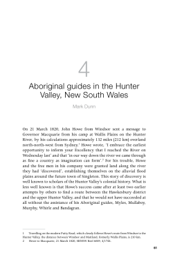 Aboriginal guides in the Hunter Valley, New - ANU Press