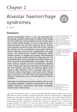 Alveolar haemorrhage syndromes