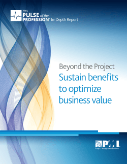 Sustain Benefits to Optimize Business Value