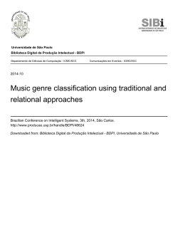 Music genre classification using traditional and relational approaches