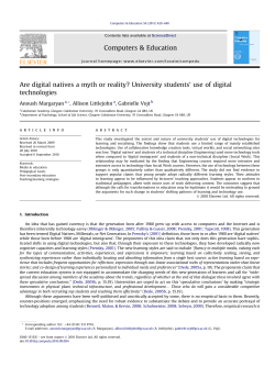 Are digital natives a myth or reality?