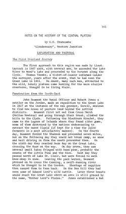 notes on the history of the central plateau - UTas ePrints