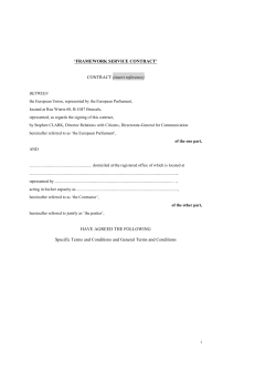 CONTRACT - European Parliament
