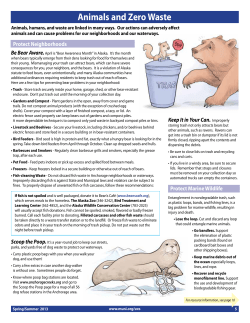 Animals and Zero Waste - Municipality of Anchorage