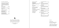 BAR SNACKS MENU Food served Mon - Sat: 12noon