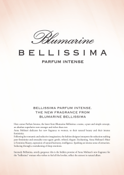 bellissima parfum intense. the new fragrance from blumarine