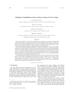 Modeling of Submillimeter Passive Remote Sensing of Cirrus Clouds