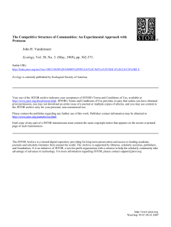 The Competitive Structure of Communities: An