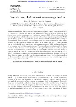 Discrete control of resonant wave energy devices