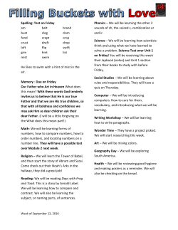 Spelling: Test on Friday am belt brand bust clog clam fond crept crop