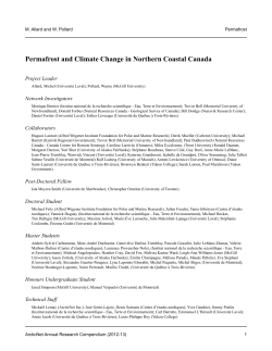 Permafrost and Climate Change in Northern Coastal