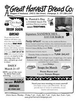 Irish soda bread - Great Harvest Bread champaign, il