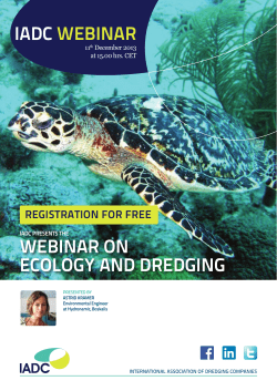 Brochure: Webinar on Ecology and Dredging