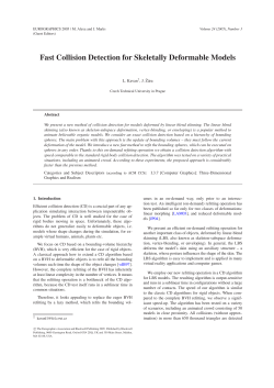 Fast Collision Detection for Skeletally Deformable Models