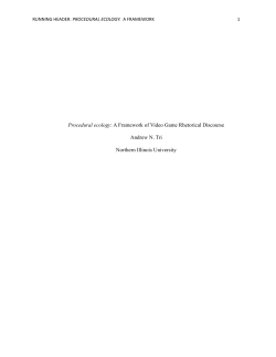 Procedural ecology: A Framework of Video Game