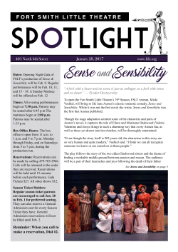 Sense Sensibility - Fort Smith Little Theatre