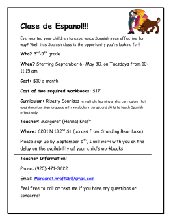 Spanish Class Grades 3-5